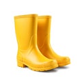 Rain rubber boots isolated on a white background. Generative AI