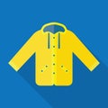 Yellow raincoat waterproof clothes Royalty Free Stock Photo