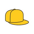 Yellow Rap cap icon Royalty Free Stock Photo