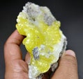 Yellow Rare Brucite Mineral Specimen from Baluchistan pakistan