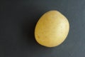 Yellow raw potato, top view