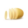 Yellow Raw Sliced Potato on Background