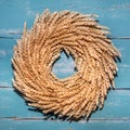 Yellow raw wheat wreath Royalty Free Stock Photo