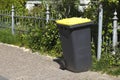 Yellow Recycling Bin Royalty Free Stock Photo