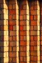 Yellow and Red Brick Wall Background Royalty Free Stock Photo