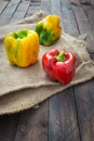 Yellow and red capsicum