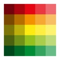 Yellow red color palette. Color palette. Vector illustration. Stock image. Royalty Free Stock Photo