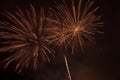 Yellow and Red Colors Fireworks Lights Royalty Free Stock Photo