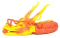 Yellow red dragon plasticine Royalty Free Stock Photo