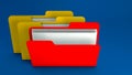 Yellow and red file folder Royalty Free Stock Photo