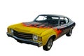 Yellow red flames hotrod Royalty Free Stock Photo