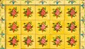 Yellow and red floral tiles