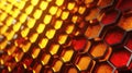 Yellow Red Gen Dnc Endering Honeycomb Technology Background. Generative AI Royalty Free Stock Photo