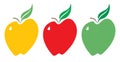 Yellow, Red and Green Apples Royalty Free Stock Photo