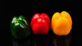 yellow, red and green  peppers Royalty Free Stock Photo