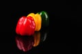yellow, red and green  peppers Royalty Free Stock Photo