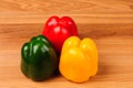 yellow, red and green  peppers Royalty Free Stock Photo