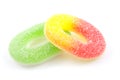 Yellow /red and green sugar candy Royalty Free Stock Photo