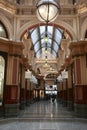 Decorative Victorian shopping mall atrium interior of historic Block Arcade in Melbourne CBD, Australia