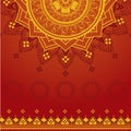 Yellow and red indian background