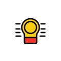 Yellow and Red Light Bulb Icon Illustration Royalty Free Stock Photo
