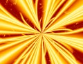 Yellow red modern abstract fractal art. Simple background illustration with energy light explosion. Creative graphic template, fre Royalty Free Stock Photo