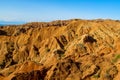 Yellow and red mountain rock formation valley Royalty Free Stock Photo