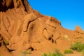 Yellow and red mountain rock formation valley Royalty Free Stock Photo