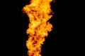 Yellow red and orange fire flames blazing fiery burning Royalty Free Stock Photo