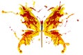 Yellow and red paind made butterfly Royalty Free Stock Photo