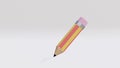 Yellow red pencil on white background Royalty Free Stock Photo