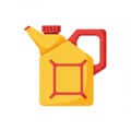 Yellow and Red Plastic Oil Can Container Royalty Free Stock Photo
