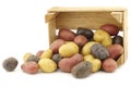 Yellow, red and purple potatoes