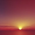 Yellow and Red sky at Sunset, color gradient background. AI-Generated. Royalty Free Stock Photo