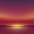 Yellow and Red sky at Sunset, color gradient background. AI-Generated. Royalty Free Stock Photo