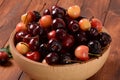 Yellow and red sweet cherries. Royalty Free Stock Photo