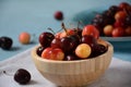 Yellow and red sweet cherries. Royalty Free Stock Photo