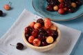 Yellow and red sweet cherries. Royalty Free Stock Photo