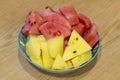 Yellow and red watermelon Royalty Free Stock Photo