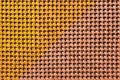 Yellow, red, white and black synthetic knitted fabric texture Royalty Free Stock Photo