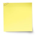 Yellow reminder note paper Royalty Free Stock Photo