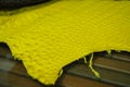 Yellow reptile leather