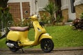 Yellow Retro Motorcycle