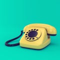 Yellow retro telephone