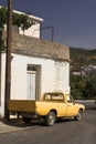 Yellow retro truck