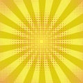 Yellow Retro Vintage Style Background with Sun Rays Royalty Free Stock Photo