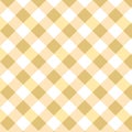 Yellow rhombus Gingham pattern. Squares Texture for plaid, tablecloths, clothes, shirts, dresses, paper, bedding, blankets, quilts