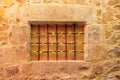 Yellow ribbon displayed on prison bars as a symbol of solidarity and in support of jailed Catalan independence leaders and