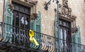 Yellow ribbon in Barcelona