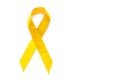 Yellow Ribbon World Suicide Prevention Day on a white Background